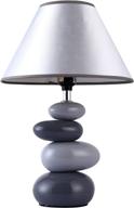 💡 elegant and modern shades of gray ceramic stone table lamp by simple designs home lt3052-gry логотип