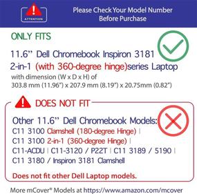 img 3 attached to 📦 Durable mCover Hard Shell Case for 11.6" Dell Chromebook 11 3181 2-in-1 Series Laptop - Dell-C11-3181 Blue (NOT Compatible with 210-ACDU / 3120/3180 / 3189/5190 Series)