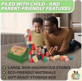 img 2 attached to 🧱 Montessori Inspired Wooden Stacking Rocks Compliant with ASTM Standard - Enhance Early Learning and Development