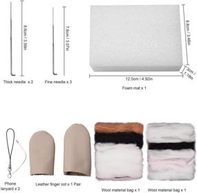 img 3 attached to 🐱 Qxzvzem Non-Finished Cat Needle Felting Kit: Premium Wool Craft Tools & Supplies for DIY Felted Animals and Dolls – Perfect for Beginner Adults and Kids