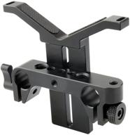 📷 niceyrig long lens support bracket - height adjustable with 15mm rod clamp - ideal for dslr camera shoulder rig logo