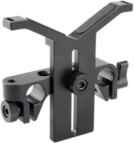 img 3 attached to 📷 NICEYRIG Long Lens Support Bracket - Height Adjustable with 15mm Rod Clamp - Ideal for DSLR Camera Shoulder Rig