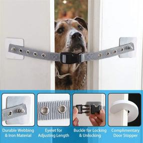 img 3 attached to Adjustable Pet Door Lock & Stopper - EXPAWLORER Door Accessory for Dogs and Cats