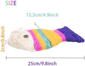 img 3 attached to 🐠 Colorful Fish Shape Sisal Cat Scratcher: Interactive Toy Promoting Kitty's Health, Good Behavior, and Playful Fun