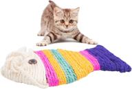 🐠 colorful fish shape sisal cat scratcher: interactive toy promoting kitty's health, good behavior, and playful fun logo