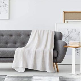 img 3 attached to 🛏️ Premium 100% Cotton Thermal Blanket by HEAD2TOE - Maximum Breathability in Waffle Weave - Ideal for Layering Any Bed All Year Round and Home Décor - Twin Size (66 x 90 inches), White - Pack of 1