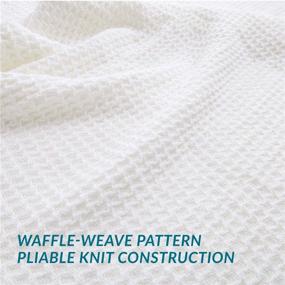 img 2 attached to 🛏️ Premium 100% Cotton Thermal Blanket by HEAD2TOE - Maximum Breathability in Waffle Weave - Ideal for Layering Any Bed All Year Round and Home Décor - Twin Size (66 x 90 inches), White - Pack of 1