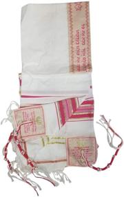 img 1 attached to 🌸 Stunning Pink and Gold Grafted Messianic Tallit Prayer Shawl - 72&quot; x 22&quot;: A Sacred Symbol of Faith and Elegance