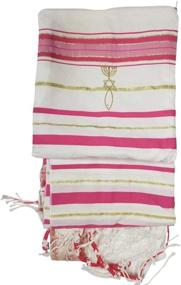 img 2 attached to 🌸 Stunning Pink and Gold Grafted Messianic Tallit Prayer Shawl - 72&quot; x 22&quot;: A Sacred Symbol of Faith and Elegance