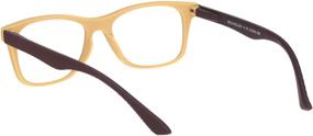 img 1 attached to Stylish Matte Rubberized Hipster Horn Rim 👓 Spring Hinge Reading Glasses: Fashion and Function Combined