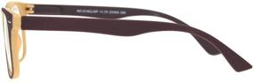 img 2 attached to Stylish Matte Rubberized Hipster Horn Rim 👓 Spring Hinge Reading Glasses: Fashion and Function Combined