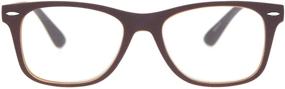 img 3 attached to Stylish Matte Rubberized Hipster Horn Rim 👓 Spring Hinge Reading Glasses: Fashion and Function Combined