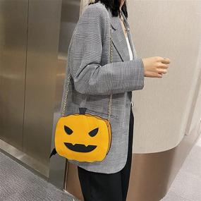 img 1 attached to 🎃 Pumpkin Crossbody Bag with Little Devil Design - Shoulder Chain Purse Creative & Cute Bag