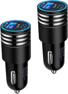 🔌 powerful 2-pack usb c car charger for iphone 13 12 11 pro max se xr xs x 8, samsung galaxy s21 s20 fe note 21 20, a12 a32 a21 a10e a51, google pixel 6/5/4a/4/3a 3 xl - 30w pd + 2.4a type c car adapter logo