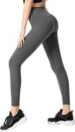 👖 premium quality women's leggings: ultra-soft, high-waisted, tummy-control yoga pants - non-transparent workout leggings logo