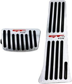 img 4 attached to 🚗 Premium Non-Slip Aluminum Pedal Covers for Kia New K5 2020-2021 - Easy Install, Enhanced Traction (Silver)