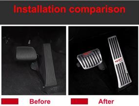 img 2 attached to 🚗 Premium Non-Slip Aluminum Pedal Covers for Kia New K5 2020-2021 - Easy Install, Enhanced Traction (Silver)