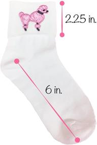 img 3 attached to 🧦 Adorable Bobby Socks with Poodle Applique for Trendy Kids and Toddlers - Hip Hop 50s Shop