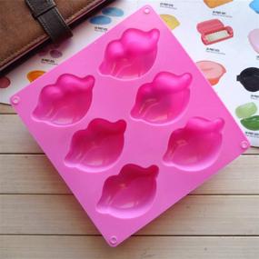 img 3 attached to 👄 2-Pack Hot Lips Soap Molds - 3D Sexy Red Lips Kisses Collection Silicone Mold for Chocolate Candy, Bath Bomb, Lotion Bar - Ice Cube Tray, Cupcake Cake Baking Pan - Wedding Party Supplies