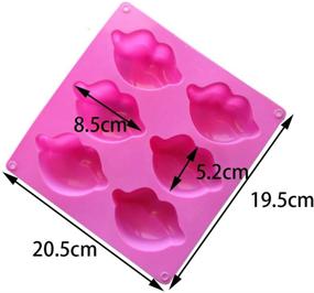 img 1 attached to 👄 2-Pack Hot Lips Soap Molds - 3D Sexy Red Lips Kisses Collection Silicone Mold for Chocolate Candy, Bath Bomb, Lotion Bar - Ice Cube Tray, Cupcake Cake Baking Pan - Wedding Party Supplies