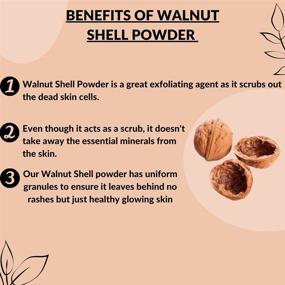 img 2 attached to 🌰 Premium Natural Walnut Shell Powder for DIY Natural Scrub - No Silica or Artificial Additives | 227g Resealable Zip Lock Pack