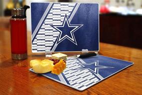 img 3 attached to 🦆 Duck House NFL Dallas Cowboys Tempered Glass Cutting Board: Premium Quality with Stylish Display Stand