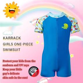 img 3 attached to 🏻 Protective Boys' Clothing: Karrack Piece Swimsuit Bathing Gear