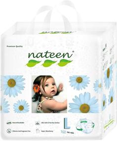 img 4 attached to 👶 Nateen Премиум Подгузники для малышей: Надежная защита от протекания для ночного использования, суперпоглощающие и гипоаллергенные подгузники большого размера - 16 штук