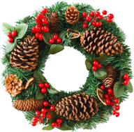 christmas artificial wreaths decorations berries logo