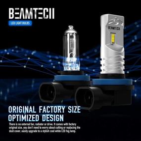 img 3 attached to BEAMTECH H11 Xenon White Led Fog Light 💡 Bulb, CSP Chips 6500K for Super Brightness with 800 Lumens