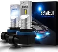 beamtech h11 xenon white led fog light 💡 bulb, csp chips 6500k for super brightness with 800 lumens logo