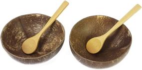 img 4 attached to 🥥 Coconut Bowls and Spoons: BeeGreeny Premium Range