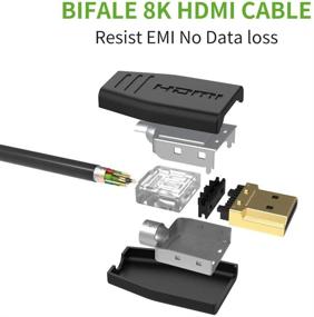 img 3 attached to 🔌 Кабель HDMI Ultra-High Speed 8K: 3 фута BIFALE HDMI Cable 2.1 - Поддерживает 8K@60Гц, 4K@120Гц, 48Гбит/с, HDR, eARC - Совместим с Apple TV, Nintendo Switch, Roku, Xbox, PS4, проектором.