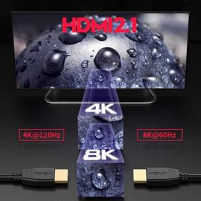 img 2 attached to 🔌 Кабель HDMI Ultra-High Speed 8K: 3 фута BIFALE HDMI Cable 2.1 - Поддерживает 8K@60Гц, 4K@120Гц, 48Гбит/с, HDR, eARC - Совместим с Apple TV, Nintendo Switch, Roku, Xbox, PS4, проектором.