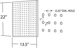 img 1 attached to 🔧 Azar 771322 WHT Pegboard 1 Sided 2 Pack - Efficient Organizer for Tools and Accessories