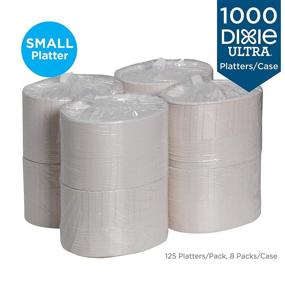 img 3 attached to 🍽️ Dixie Ultra Heavy-Weight Small Paper Platters by GP PRO (Georgia-Pacific), White - 1000 Count, 8 Packs/Case