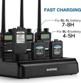 img 2 attached to 🔌 BAOFENG UV-5R Six Way Charger: Efficient Multi Unit Charging Station for Walkie Talkies & Batteries - 1 Pack