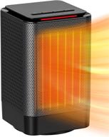 🔥 portable oscillating space heater for indoor use - ptc ceramic heater with tip-over & overheating protection, ideal for office desks logo