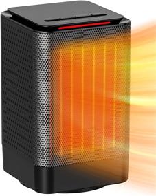 img 4 attached to 🔥 Portable Oscillating Space Heater for Indoor Use - PTC Ceramic Heater with Tip-over & Overheating Protection, Ideal for Office Desks