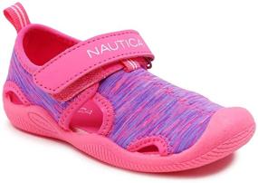 img 4 attached to Nautica Protective Closed Toe Sandal Solid Black 11 Boys' Shoes