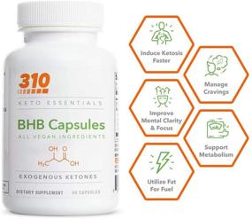 img 3 attached to 🔥 310 Nutrition Keto BHB Capsules - 60 Count Exogenous Ketones - Keto Pills for Metabolism Support - Enhance Mental Clarity and Focus - Keto Flu BHB Salt Supplement