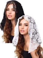 🌺 floral mantilla bridal veil - women's accessory for coverage and style logo