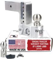 π weigh safe ws6-3: adjustable aluminum drop hitch with scale, 6 inch drop, 3 inch shank | includes 2 inch & 2-5/16 inch stainless steel balls | double-pin key lock assembly logo