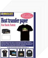 👕 somolux 8.5x11 premium inkjet printable iron on vinyl heat transfer paper for dark fabrics - 25 sheets pack - ideal for diy t-shirt printing and design logo