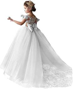 img 4 attached to Enchanting Magicdress Champagne Flower Dresses: Perfect Wedding Attire for Girls