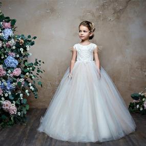 img 3 attached to Enchanting Magicdress Champagne Flower Dresses: Perfect Wedding Attire for Girls