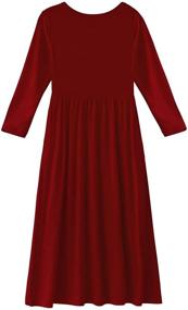 img 3 attached to Noomelfish Girls Long Sleeve Maxi Dress: Stylish and Comfortable Dresses with Pockets (Ages 4-12)