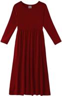 noomelfish girls long sleeve maxi dress: stylish and comfortable dresses with pockets (ages 4-12) logo