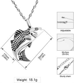 img 3 attached to Ожерелье-кремационный пепельница 🐠 рыба для пепла - мемориальное ожерелье-подвеска для отца, подвеска-сувенир с держателем пепла в любящей памяти + бренд XIUDA