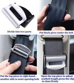 img 2 attached to 🚗 ZLMC Car Seatbelt Adjuster Clip: Universal Plastic Lock Strap Clamp for Safe and Comfortable Shoulder Neck Fit - Silver ZLMC